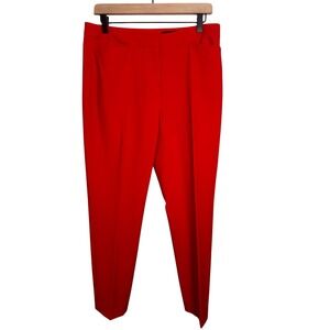 Halogen Womens Red Slim Leg Tapered Dress Pants Trousers Size 8 Business Casual